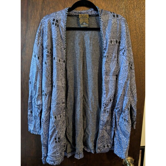 Vintage Outback Adventurous Clothing Medium Geometric Cardigan - Picture 1 of 7